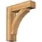 Ekena Millwork Thorton Block Rough Sawn Bracket w/ Offset Brace, Western Red Cedar, 8"W x 30"D x 34"H BKT0806X30X34THR05RWR - alternate 1